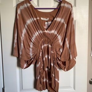 NWT tie die plunging neckline tunic